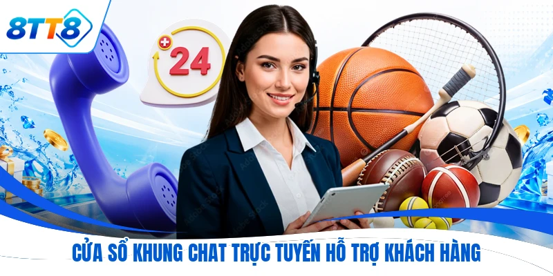 Cửa sổ khung chat trực tuyến hỗ trợ khách hàng